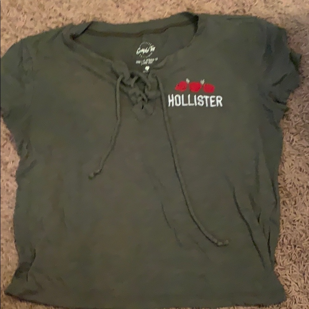 Hollister olive green shirt